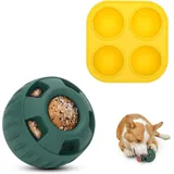 schleckball für hundel,Hundespielzeug,Interaktives Hunde Leckerli Ball Spielzeug, Langlebiges Leckerli,sicher für Hunde, Befüllbares Hundespielzeug, um Ihren Welpen abzulenken, leicht zu reinigen