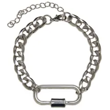URBAN CLASSICS Fastener Armband silber L/XL