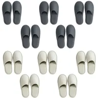Teceyfeet Gästehausschuhe 10er Set, Unisex Hausschuhe Set Hochwertig Einweg Hotelslipper Winter Warm Antirutsch Filzpantoffel Gästepantoffeln Badeslipper Pantoffeln Hausschuhe für Gäste - 43 EU