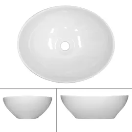 luxebath Aufsatzwaschbecken Oval 41 x 14,2 cm