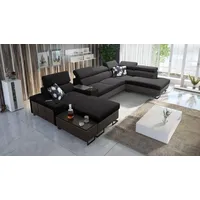 All4All Ecksofa Melani V 375x220x170cm - Schlaffunktion - Bettkasten - U-Form - Couch - Eckcouch - Schlafsofa - Wohnlandschaft - Sofa - Polstersofa - Freya210.25+ Kunstleder Tauro8207 - Links - 26