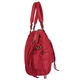 Samantha look Shopper echt Leder, Made in Italy, rot | Rot