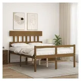 vidaXL Bett Seniorenbett mit Kopfteil 140x190 cm Honigbraun Massivholz braun 190 cm x 140 cm