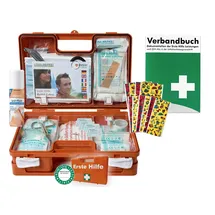 WM-Teamsport Erste-Hilfe-Koffer Erste-Hilfe-Koffer KITA PLUS nach DIN/ EN 13157 + Sprühpflaster orange
