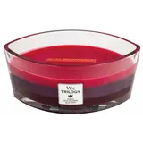 Woodwick Trilogy-Duftkerze im ellipsenförmigen Glas mit HearthWick-Docht, Sun-Ripened Berries