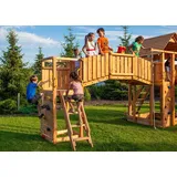 fungoo Spielturm 'Fortress TipTop Rainbow",teak,