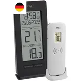 TFA Dostmann Funk Thermometer Innen/Außen, 30.3072.01.90, Inkl Funkuhr Und Datum