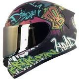 Broken Head Integralhelm InYourFace Schwarz + Gold Verspiegeltes Visier (S, L)