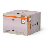 Stehleuchte Papier Metall Schwarz OSRAM Braun E27 H:163 cm Stehlampe Wohnzimmer