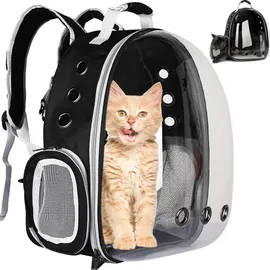 purlov Haustier Rucksack 10 kg Schwarz