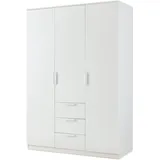 [en.casa] Kleiderschrank Eiselfing 120 x 176 x 52 cm Weiß