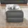 Calia Italia Hocker Gaia Leder 67 x 44 x 90 cm Grau