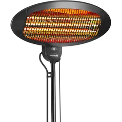 TECTAKE Infrarotheizstrahler Solaris Monolith 2000W höhenverstellbar - schwarz