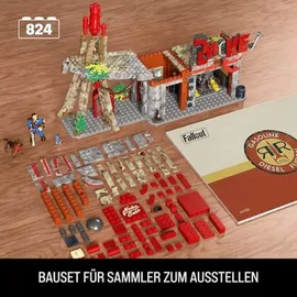 Mattel Fallout Red Rocket Bauspielzeug-Set mit 2 Figuren (824 Teile)