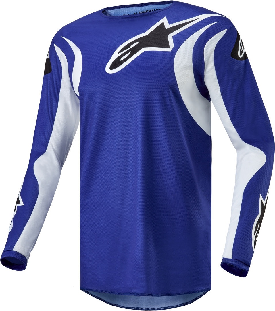 Alpinestars Fluid Lucent Motocross Jersey, weiss-blau, Größe XL