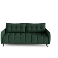 MOEBLO Schlafsofa PLUM, Sofa Couch für Wohnzimmer Polstersofa Sofagarnitur Wohnlandschaft mit Bettfunktion - (BxHxT): 218x95x104 cm, mit Schlaffunktion und Bettkasten grün