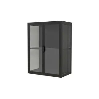 VCM Glasvitrine hängend Vitrine Glas mit ESG-Sicherheitsglas Maße ca. H. 80 x B. 60 x T. 35 cm