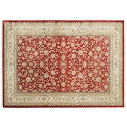 Teppich  Aleyna , rot , Viskose , Maße (cm): B: 140 H: 0,6