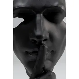 Kare DESIGN Deko-Objekt Quiet Face Polyresin Schwarz