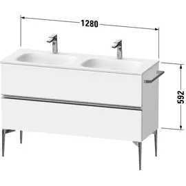 Duravit Waschtischunterschrank 2 Auszüge 128 x 59,2 x 47,7 cm Blassgrün Matt