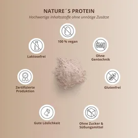 Nutri + nutri+ Natures Protein Pulver - Eiweißpulver ohne Süßstoff 500 g