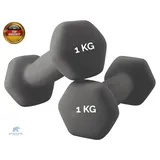 FFitness Sechseckige Hanteln aus Neopren Fitness Hanteln 2 x 1 kg rutschfest