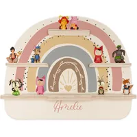 Kidsmood - Tonie Regal personalisiert mit Namen | Kinderzimmer Wandregal inkl. Metallplättchen für Tonie Figuren & Aussparung für Musikbox | Tonieregal für Mädchen & Jungen