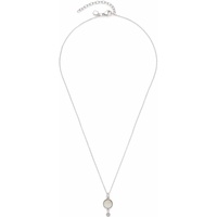 Leonardo Jewels Ciao Arida Silberne Damen Halskette aus Edelstahl mit Anhänger und Glaskristall, Länge 42-47 cm, Schmuck Geschenk für Frauen 023297
