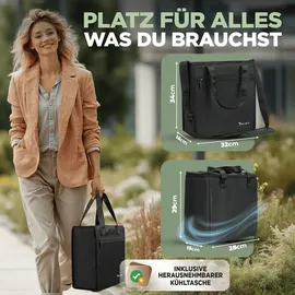 MIVELO Fahrradtasche Einkaufstasche schwarz
