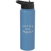 Tacos und Tequila Lustiges Tequila-Trinken, Party, Humor, Vintage-Stil Stainless Steel Insulated Water Bottle