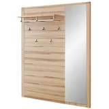 Stella Trading Garderobenpaneel Nature One 120 x 157 x 29 cm Kernbuche