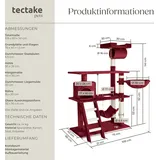 Tectake Marcel 105 x 60 x 141 cm weinrot