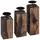 vidaXL Kerzenhalter 3 Pcs Holz Braun
