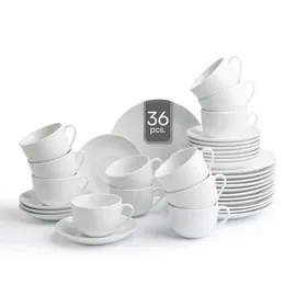 Home4You Kaffeeservice 36-tlg. rund weiß