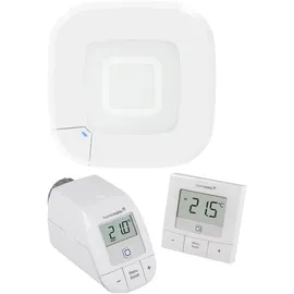 Homematic IP Starterkit Heizen, Funk-Heizkörperthermostat, Access Point, Wandthermostat, basic HmIP-HAP2+HmIP-eTRV-B 2+HmIP-WTH-B