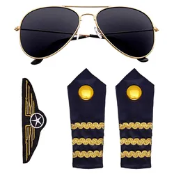 3-teiliges Piloten Kostüm Set