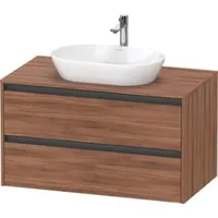 Duravit Ketho.2 Waschtischunterbau, 1000x568x550mm, K24896079790000, Farbe: Nussbaum Natur Dekor