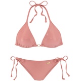 LASCANA Triangel-Bikini, mit goldfarbener Glanzbeschichtung, rosa
