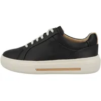 CLARKS Damen 261763074 Sneaker, Black Leather, 39.5 EU