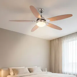 GLOBO LED Deckenventilator 132 cm Deckenventilator Braun