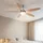 GLOBO LED Deckenventilator 132 cm Deckenventilator Braun