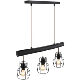 GLOBO Vintage 3-flg. 60 cm schwarz Holz, Metall