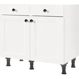 Nobilia nobilia® Unterschrank "Cascada", vormontiert, Breite 90 cm, Soft-Close-Funktion bei den Schubkästen, inkl. höhenverstellbare Sockelfüße weiß