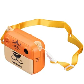 Bresser Freek Vonk x Bresser Kinder-Sofortbildkamera Tigerdesign, Front- und Rückkamera, 93x73x44 mm