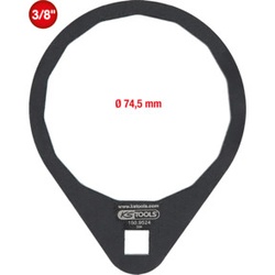 KS Tools Ölfilterschlüssel 3/8 Zoll Durchmesser 74,5 mm / 15 Flächen