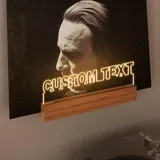 YuanDian Personalisierbarer Vinyl-Plattenständer Wandhalterung, Jetzt drehender Schallplattenständer, Holz-Acryl-Halter für Vinylalbum, Display-Aufbewahrung, Vinyl-Schallplatten