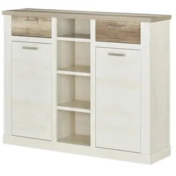 Highboard  Viareggio , weiß , Maße (cm): B: 159,6 H: 128,3 T: 41,3