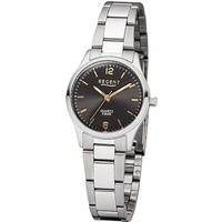 Regent Damen-Armbanduhr Elegant Analog Edelstahl-Armband silber Quarz-Uhr Ziffernblatt anthrazit grau UR2253411