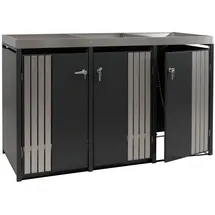 MCW Mülltonnenbox MCW-O67-PK-3 196 x 125 x 84 cm schwarz