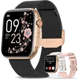 JUNG AIMIUVEI Smartwatch Damen & Herren Fitnessuhr, mit Bluetooth Smartwatch (4,69 cm/1,85 Zoll) mit Telefon Funktion, 100+ Trainingsmodi